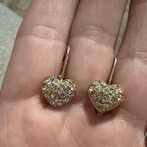 Swarovski Heart Crystal Drop Earrings